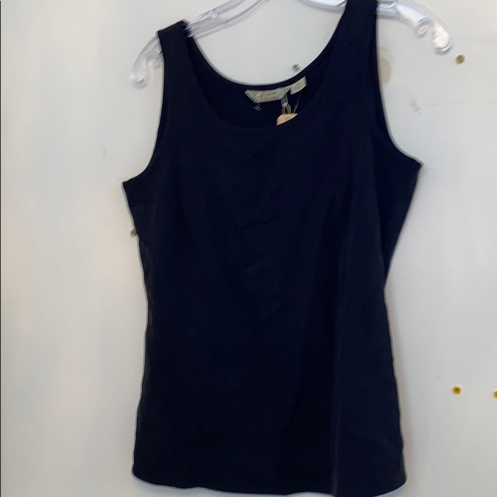 NWT TOMMY BAHAMA silk black tank shell top blouse S